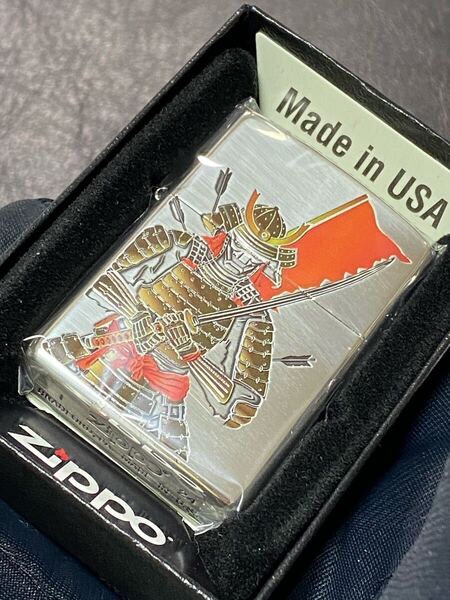 zippo 武士 シルバー 前面加工 希少モデル 2024年製 ケース 保証書付き