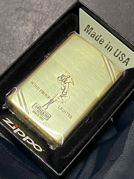 zippo ウィンディ ゴールド コーナーカット 前面刻印 希少モデル 2023年製 WINDY GOLD ケース 保証書付き