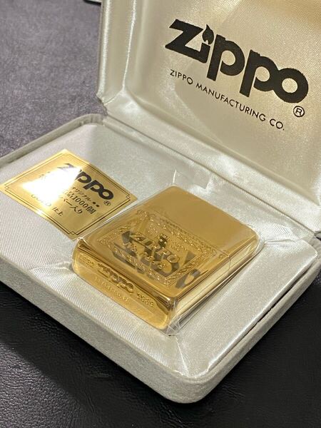 zippo ゴールド ダブルイヤー 1932 zippo 1989 限定品 1989年製 GOLD SOLID BRASS シリアルナンバー NO.0848 専用ベロアケース 保証書付き