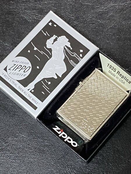 zippo スター シルバーメタル 1935レプリカ 外ヒンジ 希少モデル 2012年製 1935 REPLICA シルバーインナー 2018年製 ケース 保証書付き
