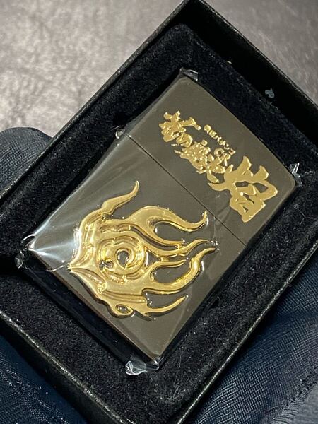 zippo 花の慶次 焔 ゴールドメタル 特殊加工 両面デザイン 希少モデル 2011年製 ケース 保証書付き