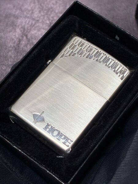 zippo ホープ 限定品 2面刻印 希少モデル 2012年製 HOPE NIPPON JT シルバーインナー 2012年製 ケース 保証書付き