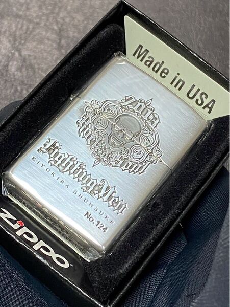 zippo 清木場俊介 ROCK SOUL 限定品 希少モデル 2012年製 Fighting Men シリアルナンバー NO.124 ケース 保証書付き