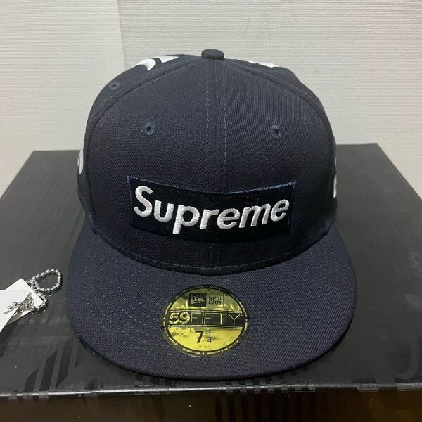 supreme MLB New Era 7 1/4 New York Yankees Box Logo cap シュプリーム ヤンキース ニューエラ ボックスロゴ キャップ ネイビー