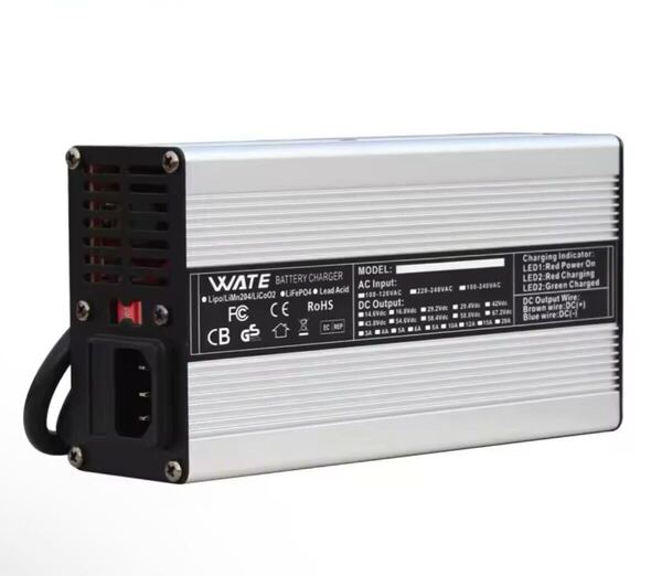 24v10ah LiFePo4専用高速充電器 リン酸鉄リチウムイオンバッテリー クイックコネクター 釣り キャンプ 魚探 バスボート チャージャー