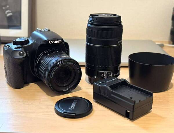 Canon EOS kiss x2+ EFS 18-55mm is stm+EFS 55-250 is ll
