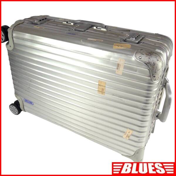 即決★RIMOWA★キャリー付きトランク リモワ メンズ トパーズ 青タグ アルミ トラベルバッグ キャリーケース 旅行 カバン 出張 鞄