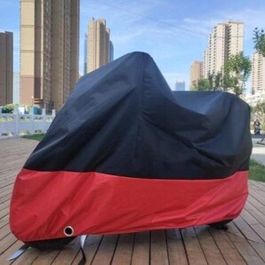 バイクカバー 3XL 大型 中型 厚手 黒 赤 XXXL 耐熱 オートバイ スクーター スーパーカブ ホンダ カワサキ ヤマハ 防水 傷防止 紫外線 056