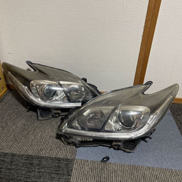 プリウス 30系 ZVW30 後期 HID 刻印モ ヘッドライト 左右セット 送料込み 即決 点灯済 コンピュータ付き