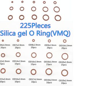 蝮DIY000:Oリングセット(シリコン15種類225個)