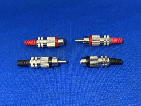 RCA プラグ ソケット 自作延長ケーブル