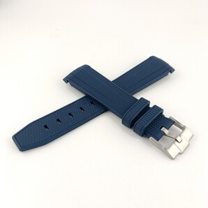 腕時計 社外品 シリコン ラバーベルト 20mm カーブエンド ネイビーブルー 【対応】ロレックス サブマリーナ GMTマスター デイトナ Rolex