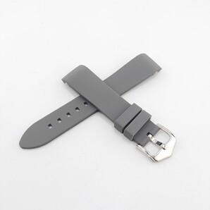 20mm 腕時計 社外品 シリコン ラバーベルト カーブエンド グレー 【対応】ロレックス サブマリーナ/GMTマスター Rolex 互換