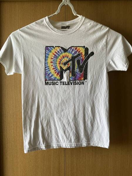送料無料 MTV Tシャツ Music バンドT 古着 ヴィンテージ タイダイ ロックフェス フジロック UK US 80s 90s R&B HIPHOP ヒップホップ