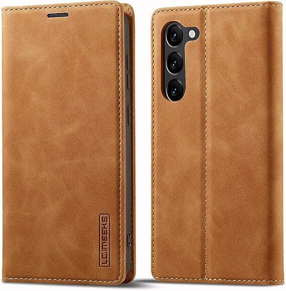 Galaxy s24 ケース 手帳型 【J.DL直営店】ギャラクシー S24 適応 ケース S24手帳 適応 手帳型カバー 高級PU合皮 マグネット式 ブラウン