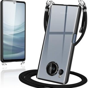 AQUOS sense7 ケース ショルダー クリア TPU SH-53C SHG10 カバー スマホケース アクオスセンス7 透明 肩掛け 首掛け 斜めかけケース 薄型