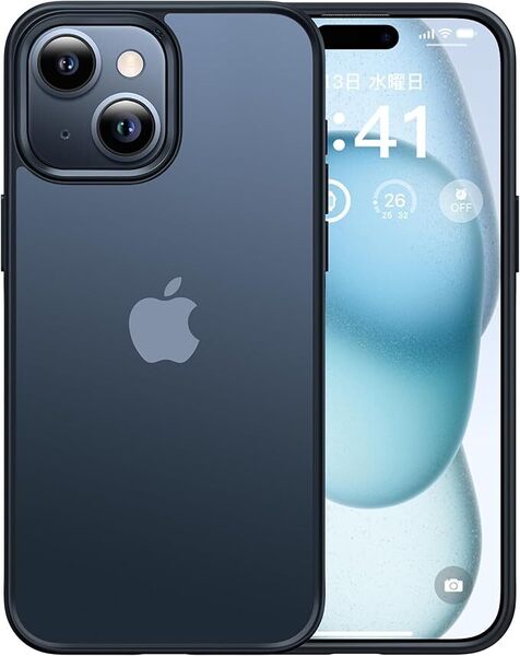 CASEKOO iPhone 15 用 ケース 耐衝撃 滑り止め 指紋防止 米軍MIL規格 マット仕上げ ストラップホール付き 黄変防止 耐久性 カバー