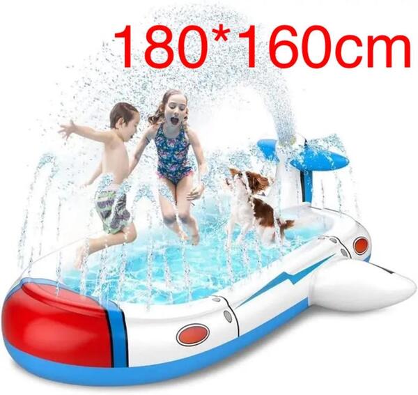 噴水プール 噴水マット 子供用 大型 ビニールプール 噴水 おもちゃ 水遊び