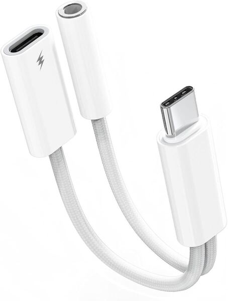 MFI認証】iPhone イヤホン 変換 USB C 3.5MM 2IN1 充電 音楽 イヤホンジャック HIFIチップ ライトニング iPhone15/16 iPad 対応 イヤホン