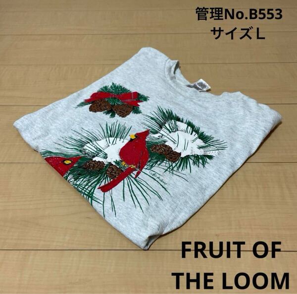★送料無料★ 即決 メンズ USA古着 片面プリント Tシャツ FRUIT OF THE LOOM サイズL