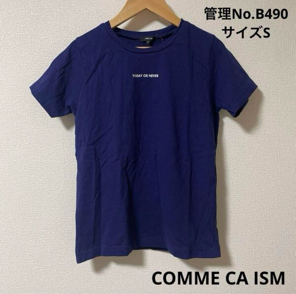 ★送料無料★ 即決 レディース ネイビー 半袖Tシャツ COMME CA ISM サイズS