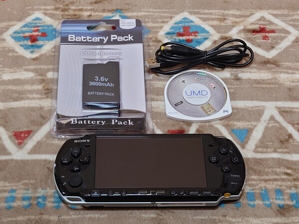 PSP 3000 本体 バッテリー USB充電器 三國無双