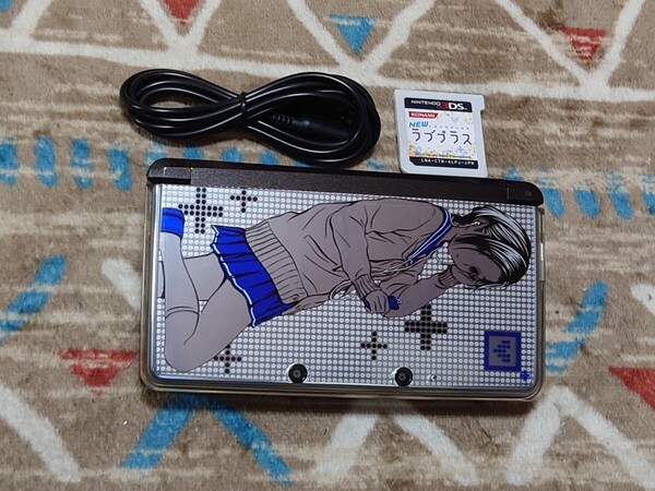 美品 3DS NEWラブプラス リンコデラックス 本体 USB充電器 ソフト 付き