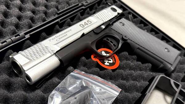 ■予備マガジン付き 送料無料 未使用品 DOUBLE BELL S&W M945 ガスガン SV メタルスライド版 No.784Y■