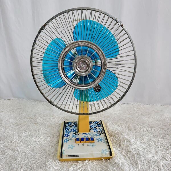 レトロ 扇風機 FUJI ELECTRIC 富士電機 TA3002 昭和レトロ アンティーク ビンテージ 3枚羽根 4段階風 当時物 訳あり動作品