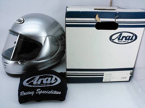 【送料無料】Arai アライ RAPIDE-OV ラパイドOV シルバー Sサイズ 元箱付き フルフェイスヘルメット