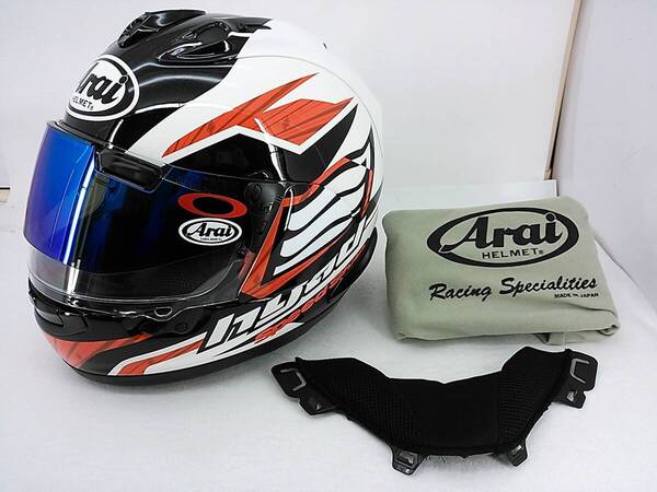 【送料無料】良品 Arai×HYOD アライ RX-7X GRENADE Lサイズ プロシェードシステム付き フルフェイスヘルメット