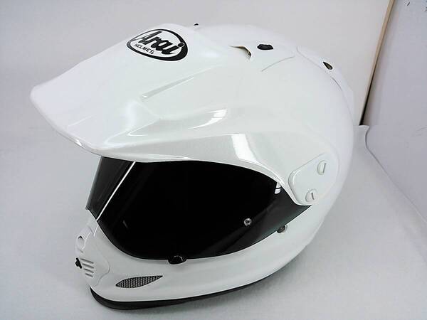【送料無料】Arai アライ TOUR-CROSS 3 ツアークロス3 グラスホワイト Mサイズ スモークシールド付き ヘルメット