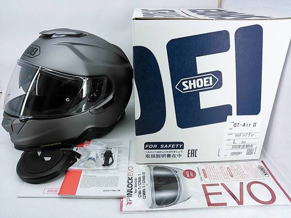 【送料無料】美品 SHOEI ショウエイ GT-AirII GT-Air2 マットディープグレー Lサイズ 元箱付き インナーバイザー フルフェイスヘルメット