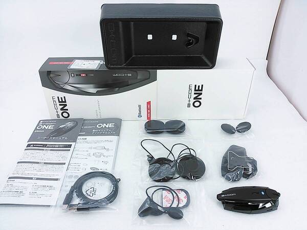 【送料無料】SYGN HOUSE サインハウス Bluetooth インカム B+COM ONE Ver3.5 ワイヤーマイク 元箱&マニュアル付き 管37