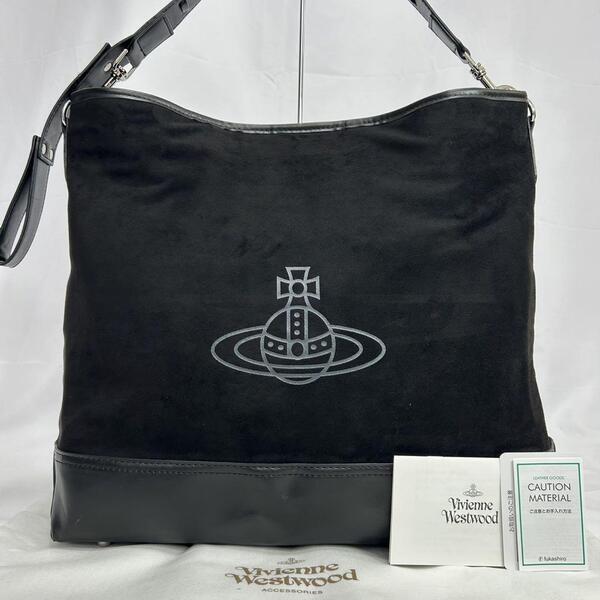 【極美品】Vivienne Westwood ヴィヴィアンウエストウッド ワンハンドバッグ ハンドバッグ レザー オーブ ブラック 黒 メンズ レディース