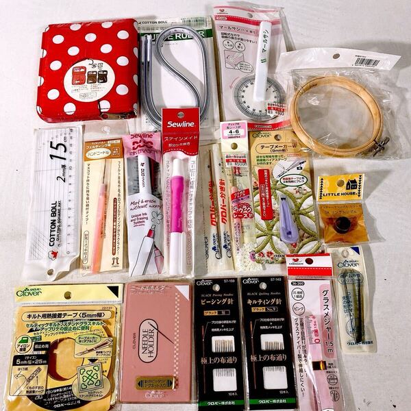 【未使用品】ハンドメイド 裁縫 道具まとめ売り 18点 マールサシ 指カン ニードルホルダー他
