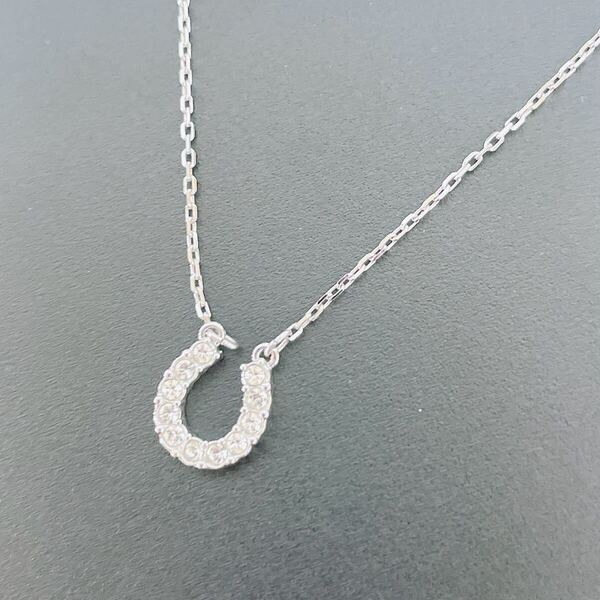 SWAROVSKI スワロフスキー 美品 正規品 アクセサリー ジュエリー ネックレス シルバー シンプル 馬蹄