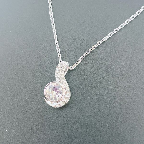 SWAROVSKI スワロフスキー 美品 正規品 アクセサリー ジュエリー シルバー ネックレス シンプル 大人 キラキラ ドロップ