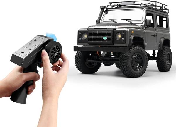 MN MODEL 1:12 DEFENDER 90 MN-99S V2 ランドローバーSUVラジコンクローラー 技適マーク付 オフロード 4WD四輪駆動 ライセンス承認 グレー