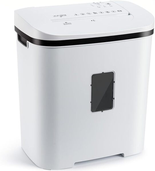 Gulcircle シュレッダー 家庭用 電動 業務用:4*40mmマイクロカット 細断枚数A4/14枚 連続細断8分 静音 カード ホッチキス細断