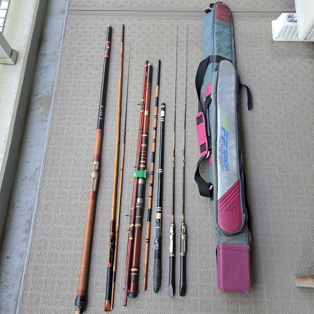 中古 古い釣竿 2本セット Daiwa波路ペアー オリンピック