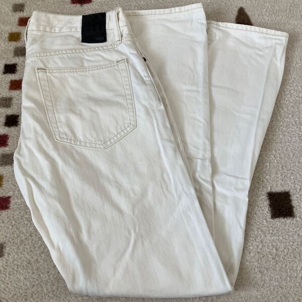 GAP メンズ ジーンズ ホワイトデニムパンツ スキニーフィット スキニージーンズ 白 S 30×30 中古 送料無料