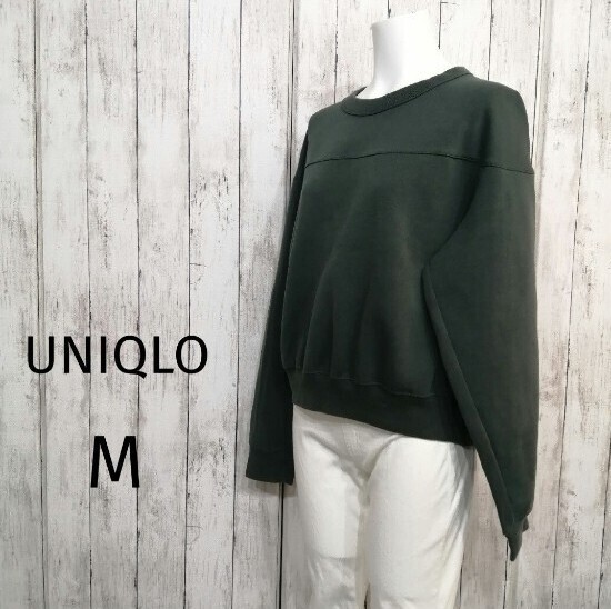 UNIQLO ユニクロ レディース スウェット クルーネック シャツ M 01