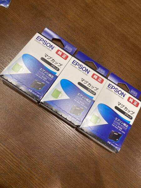 エプソン(EPSON)純正インクカートリッジ マグカップ シリーズ黒 ×3個