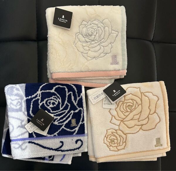 LANVIN COLLECTION タオルハンカチ 定価1,100円 ランバンコレクション ブランドハンカチセット 新品 新品タグ 大判ハンカチ