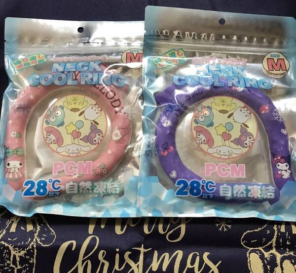 新品 ネッククールリング サンリオ マイメロ(マイメロディ) クロミ 2点セット ピンク 紫 熱中症対策に