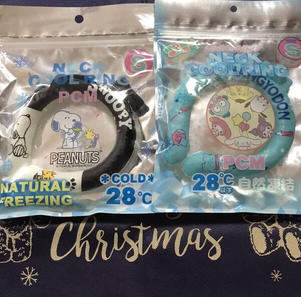 新品 ネッククールリング サンリオ ハンドギョン ピーナッツ スヌーピー 2点セット