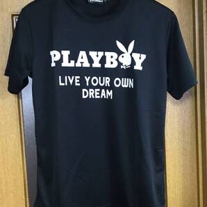 新品 タグ付き プレイボーイ 半袖 Tシャツ 黒色 メンズMサイズ