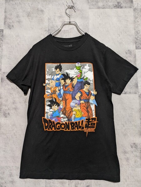 東映オフィシャル ドラゴンボールZ スーパー超 S Tシャツ ブラック アニメTシャツ DRAGONBALLZ 古着 TOEI ANIMATION OSAGARI