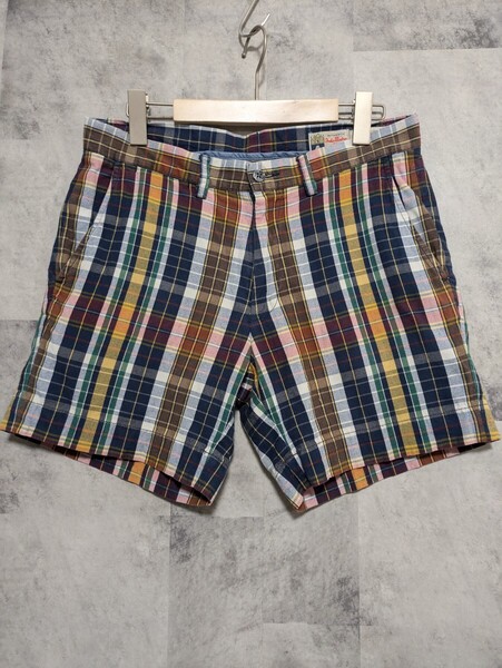 ポロラルフローレン POLORALPHLAUREN W29 ハーフパンツ ショートパンツ ショーツ チェック柄 インディアマドラスチェック OSAGARI
